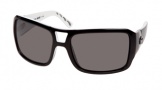 Costa Del Mar Lago - Black-White Frame Sunglasses - Gray Glass/COSTA 580