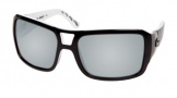 Costa Del Mar Lago - Black-White Frame Sunglasses - Silver Mirror Glass/COSTA 580