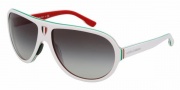Dolce & Gabbana 4057 Sunglasses - 15048G White on Banner / Gray Gradient