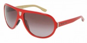 Dolce & Gabbana 4057 Sunglasses - 15098H Red on Gray Banner / Violet Gradient