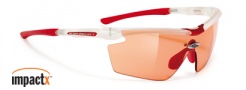 Rudy Project Genetyk Sunglasses - Frozen Crystal Frame / Impactx Photochromic Red Lenses