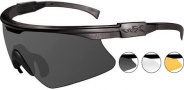 Wiley X WX PT-1 Sunglasses Sunglasses - PT-1SCL Matte Black / Grey, Clear, Light Rust